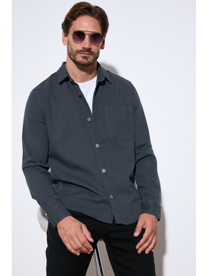Buratti Pamuklu Tek Cepli Regular Fit Gömlek Erkek Gömlek CF25W129140