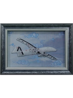 E38 El Işçiliği Kum Iğnesi  Tablo Bayraktar Tb3  68X47 cm - 5985