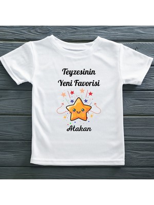 Asilcom Teyzesinin Yeni Favorisi Yazılı Çocuk Tişörtü