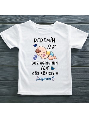 Asilcom Dedemin Ilk Göz Ağrısının Ilk Göz Ağrısıyım Yazılı Erkek Çocuk Tişörtü