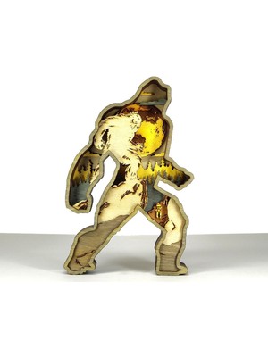 Wood-X Ahşap Mdf Çok Katmanlı Efsanevi Yaratık Kocaayak Dekoratif Obje