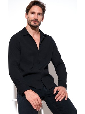 Buratti Fitilli Çıtçıt Düğmeli Regular Fit Gömlek Erkek Gömlek CF25W128996