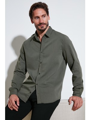 Buratti Streç Pamuklu Regular Fit Gömlek Erkek Gömlek CF25W128861