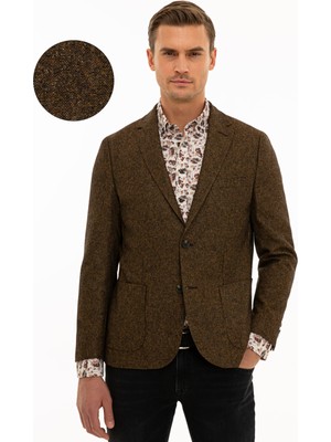 Pierre Cardin Erkek Camel Ex. Slim Fit Ceket 50229110-VR015