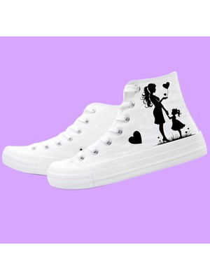 Lias Shoes Anne Kız Baskılı Keten  Çocuk Spor Ayakkabı Sneaker