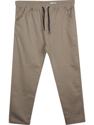 Maruf Shop Erkek Büyük Beden 100 KILO-180 Kilo Arası Için Uygun Bağcıklı Gabardin Pantolon Bej