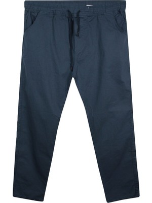 Maruf Shop Erkek Büyük Beden 100 KILO-180 Kilo Arası Için Uygun Bağcıklı Gabardin Pantolon Indigo