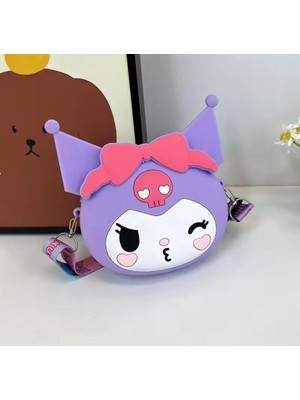 Synshop Kawaii Sanrio Kuromi Hello Kitty Cinnamoroll My Melodi Melody Yan Omuz Askılı Çanta Cüzdan Doğum Günü Hediye