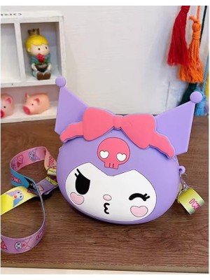 Synshop Kawaii Sanrio Kuromi Hello Kitty Cinnamoroll My Melodi Melody Yan Omuz Askılı Çanta Cüzdan Doğum Günü Hediye