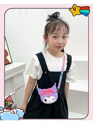 Synshop Kawaii Sanrio Kuromi Hello Kitty Cinnamoroll My Melodi Melody Yan Omuz Askılı Çanta Cüzdan Doğum Günü Hediye