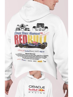 Fuddy Moda Oracle Redbull Racing Sergio Perez 11 Formula 1 Sırt Baskılı Kapüşonlu Oversize Sweatshirt