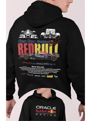 Fuddy Moda Oracle Redbull Racing Sergio Perez 11 Formula 1 Sırt Baskılı Kapüşonlu Oversize Sweatshirt