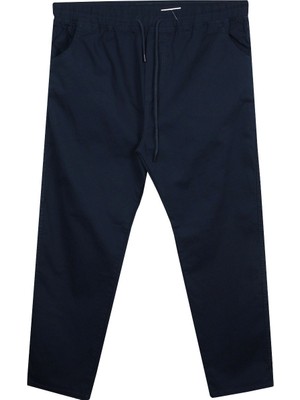 Maruf Shop Erkek Büyük Beden 100 KILO-180 Kilo Arası Için Uygun Bağcıklı Gabardin Pantolon Lacivert
