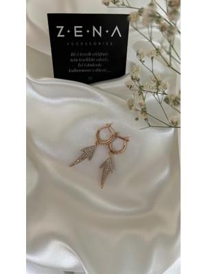 by zena aksesuar Zena Accessories Zirkon Taşlı Ok Küpe