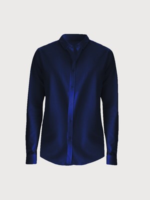 LTB Erkek Basıc Uzun Kol Oxford Lacivert Gömlek