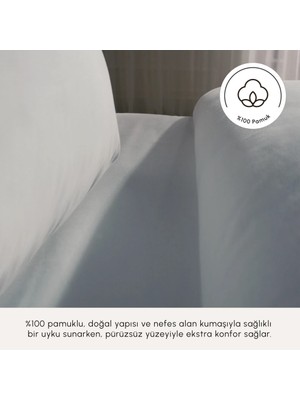 Komfort Home White Collection 120 Tel %100 Pamuk Percale Battal Boy Nevresim Takımı Beyaz