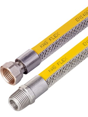 KAS Örgülü Doğalgaz Bağlantı Ocak Flexi 1/2"-1/2" 50 cm - 5409050