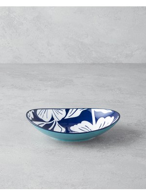 English Home Ophelia Porselen Kayık Tabak Mavi-Beyaz