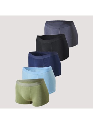 Mor 5'li Erkek Çocuk Boxer %90PAMUK %10ELASTAN