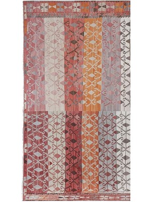 Etnik Bulvar El Dokuma Kilim Afyon Yöresi Çizgi Desenli Halı 321 x 330 cm