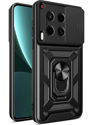 Apsuwa Tecno Camon 30 Kılıf Pars Sürgülü Yüzüklü Standlı + Ekran Koruyucu