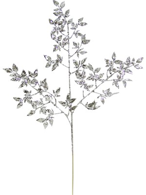 Dekorsende Yapay Ruskus Dalı Gümüş 104 cm