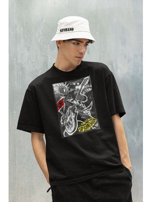 Anarchic Spider-Man Baskılı Unisex Oversize Spider-Punk Tişört