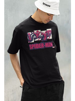 Spider-Man Karakter Baskılı Unisex Oversize Marvel Tişört