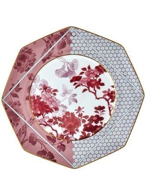 Lamedore Tea Delight 17 cm Pasta Tabağı Pink Regency Damask 1 Adet