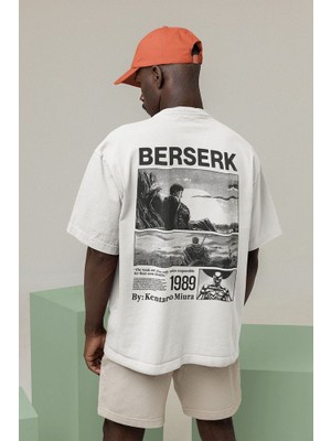 Berserk 1989 Baskılı Unisex Tişört, Oversize Anime Karakter Tişört
