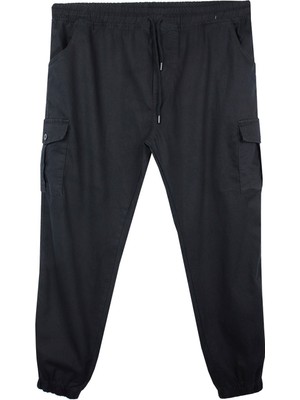 Maruf Shop Erkek  Büyük Beden 100-156 Kilo Arası Için Uygun Kargo Cepli Jogger Kot Pantolon