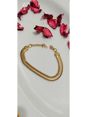 Didams Accessories Kalın Italyan Zincir Gold Çelik Bileklik