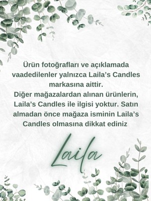 Laila Handmade Candles 2023 Dekoratif Hediyelik En Güzel Yerin Gözlerin Yazılı Teneke Kutu Mum