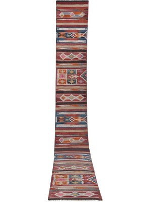 Etnik Bulvar El Dokuma Kilim Yolluk 75 x 505 cm