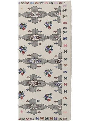 Etnik Bulvar El Dokuma Kilim Karapınar Yöresi Geometrik Desenli Halı 180 x 227 cm