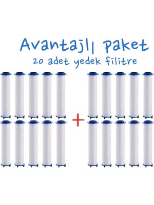 Truva 20 Adet Kireç Önleyici Duş Filtresi (Avantajlı Paket)