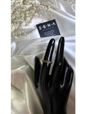 Zena Accessories Geçmeli Zincir Model Çelik Yüzük