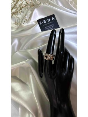 Zena Accessories Fransız Model Rose Çelik Yüzük