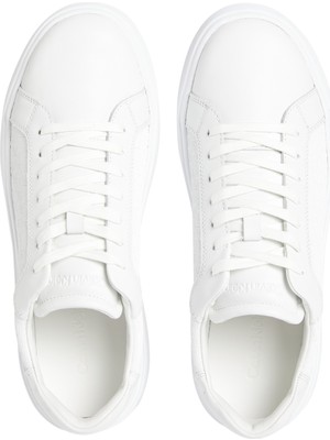 Calvin Klein Beyaz Erkek Sneaker Low Top Lace Up Lth Mono