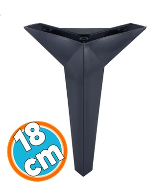 Nzb Mobilya Yükseltici Kanepe Sehpa Tv Ünitesi Koltuk Ayağı 18 cm Siyah Baza Ayak