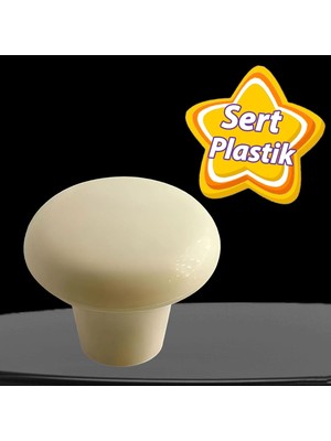 Glaswen Sert Plastik Mantar Düğme Kulp Krem Dolap Mobilya Mutfak Dolabı Çekmece Kapak Kulpu Kulbu