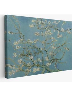 Foradels Dekoratif Kanvas Tablo Duvar Dekoru Badem Ağacı Eseri Blossoming Almond Tree Van Gogh 5164 Bungknv