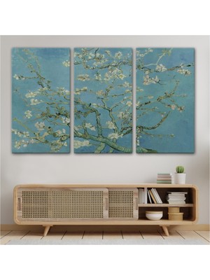 Foradels Dekoratif Kanvas Tablo Duvar Dekoru Badem Ağacı Eseri Blossoming Almond Tree Van Gogh 5164 Bungknv