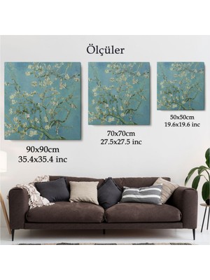 Foradels Dekoratif Kanvas Tablo Duvar Dekoru Badem Ağacı Eseri Blossoming Almond Tree Van Gogh 5164 Bungknv