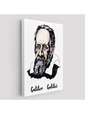 Foradels Dekoratif Kanvas Tablo Duvar Dekoru Astronom ve Fizikçi Galileo Galilei 5915 Bungknv