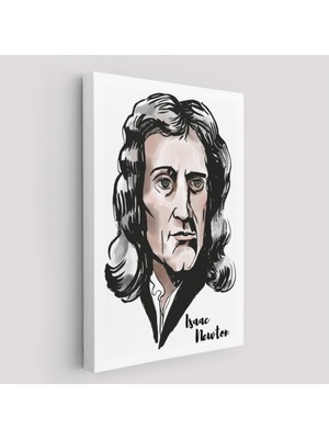 Foradels Dekoratif Kanvas Tablo Duvar Dekoru Fizikçi ve Matematikçi Isaac Newton 5914 Bungknv