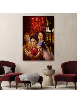 Foradels Dekoratif Kanvas Tablo Duvar Dekoru Girls Night Out Kızlar Gecesi 6112 Bungknv