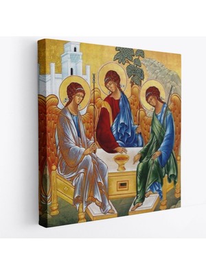 Dekoratif Kanvas Tablo, Duvar Dekoru, Kutsal Üçleme Andrei Rublev Kilise 5327 BUNGKNV