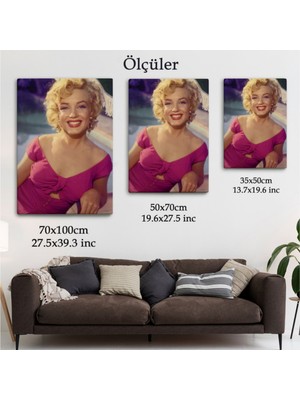 Dekoratif Kanvas Tablo, Duvar Dekoru, Marilyn Monroe  ve Güzelliği 6150 BUNGKNV