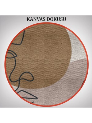 Dekoratif Kanvas Tablo, Duvar Dekoru, Minimal Şekiller ve Çizgi Sanat Yüzleri Soyut 3'lü Set AP16 BUNGKNV